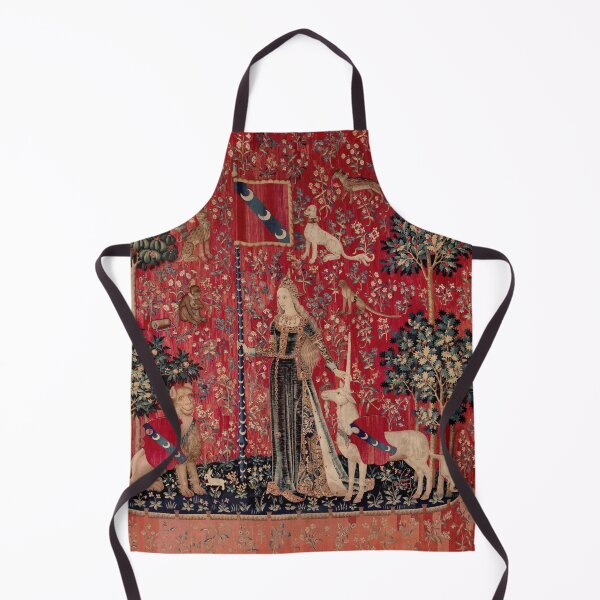 Item preview, Lady and Unicorn Medieval Tapestry Five Senses - Touch designed and sold by VintageArchive.