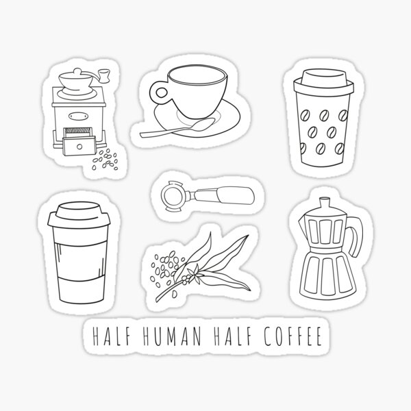 Item preview, Half Human Half Coffee designed and sold by StudioQ-.