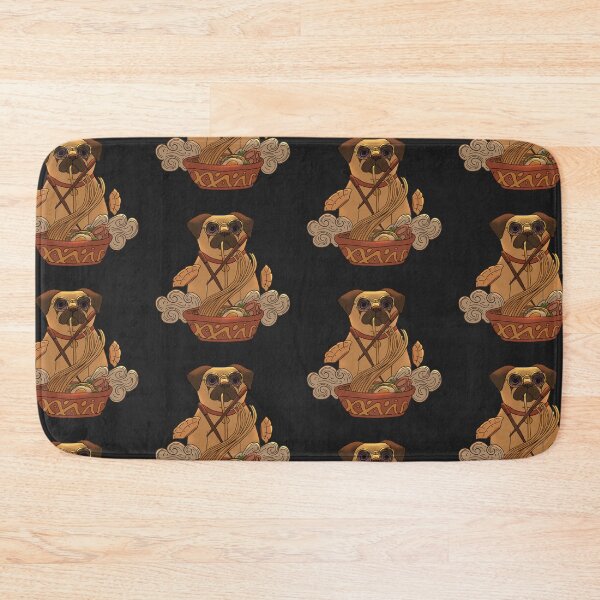 Item preview, pug eating Ramen  designed and sold by Miaart365.