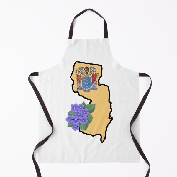 Artikelvorschau, Bundesstaat New Jersey Flagge mit Staatsblume Common Blue Violet entworfen und verkauft von Gsallicat.