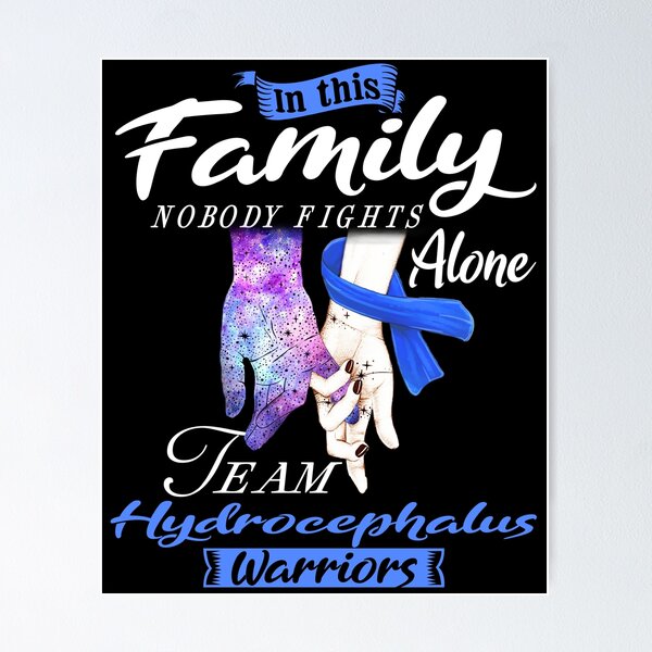 Item preview, In This Family Nobody Fights Alone Team Hydrocephalus Warrior designed and sold by deputylove.