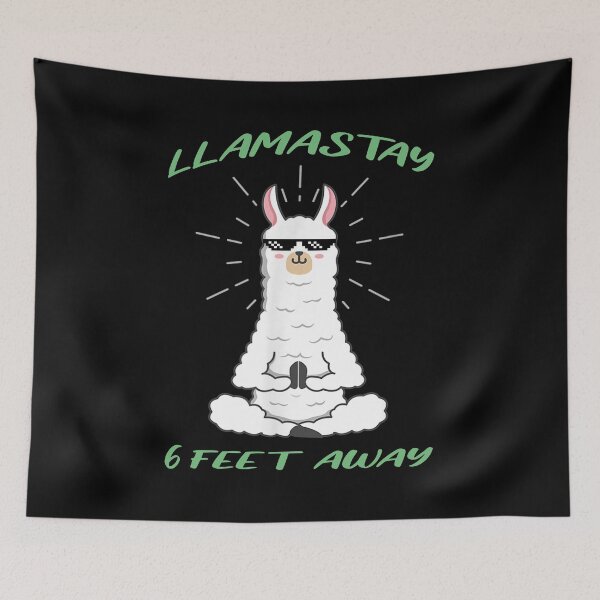 Item preview, Llamastay 6 Feet Away Funny Llama Social Distancing  designed and sold by justbejoker.