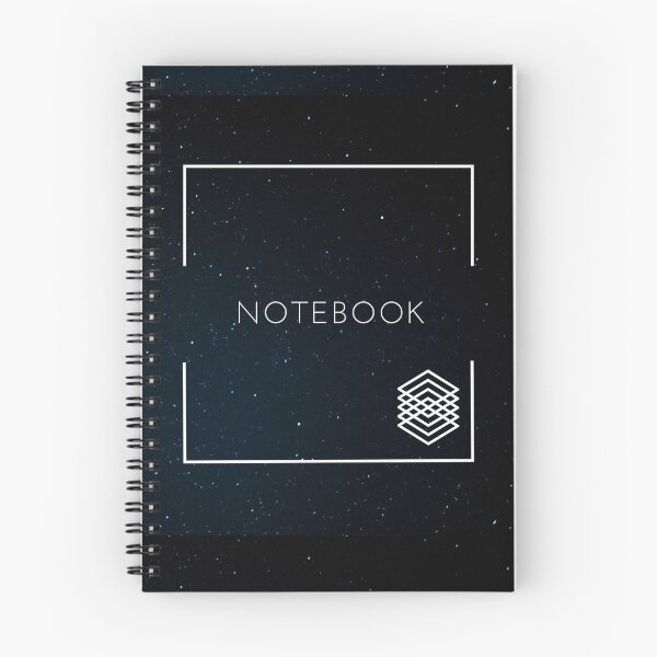 Item preview, Black Spiral Notebook Geometric Galaxy designed and sold by KayahD.