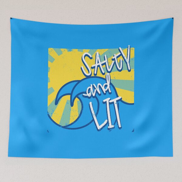 Item preview, Salty and Lit - Sun and Ocean Waves - Salt and Light - Matthew 5:13 - Bible Verse  designed and sold by cannevas.