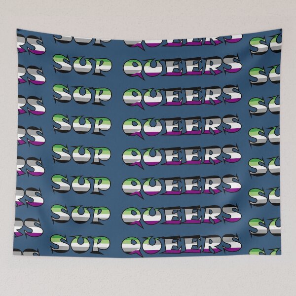 Item preview, SUP QUEERS! Queer Aro/Ace Pride designed and sold by MoznaInaczej.