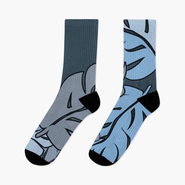 Artikelvorschau, Leaves Tropical Gray and Blue entworfen und verkauft von Sharon Schwalbe.