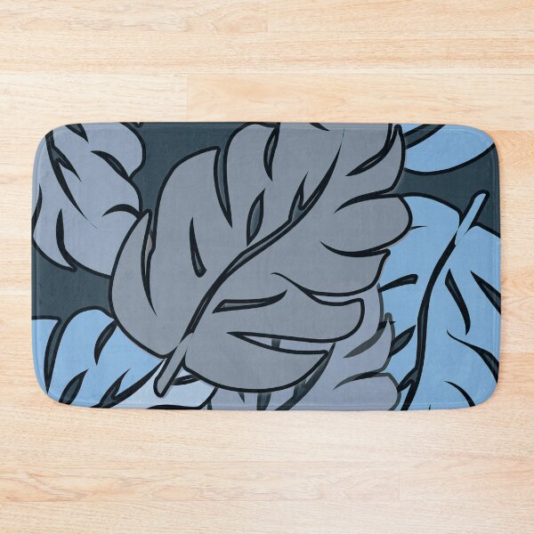 Artikelvorschau, Leaves Tropical Gray and Blue entworfen und verkauft von Sharon Schwalbe.