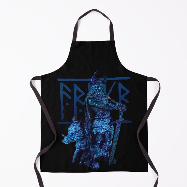 Item preview, Nordic peace and fertility God Freyr, Frey or Frej - electro blue designed and sold by PrintPit.