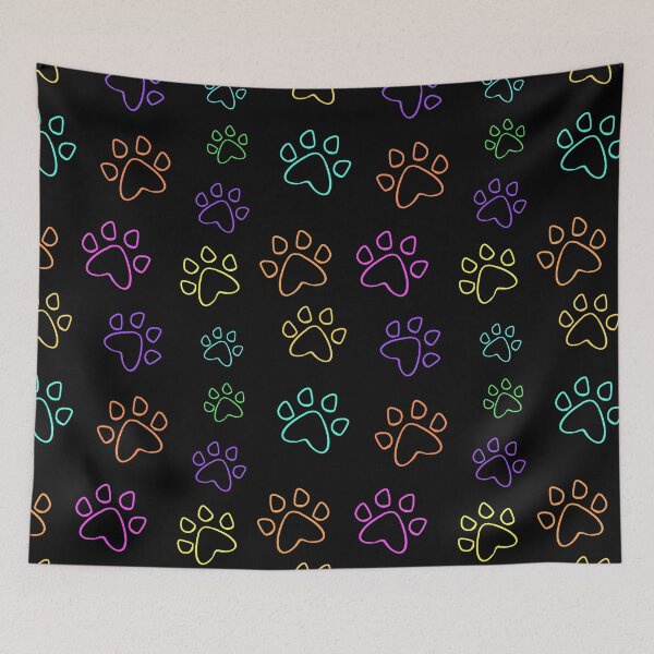 Item preview, Neon Paw Prints designed and sold by CrysisRuins.