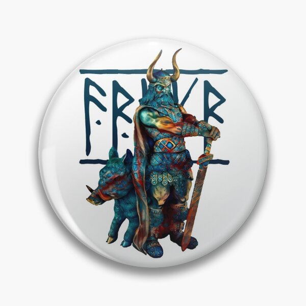 Item preview, Nordic peace and fertility God Freyr, Frey or Frej - colorful designed and sold by PrintPit.