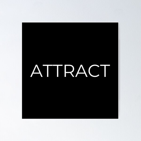 Item preview, Attract word Minimal Simple Text Design - White Font  designed and sold by BE The Oracle.