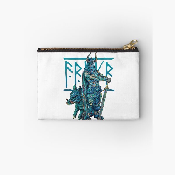 Aperçu de l'œuvre Paix nordique et fertilité Dieu Freyr, Frey ou Frej - cyan créée et vendue par PrintPit.