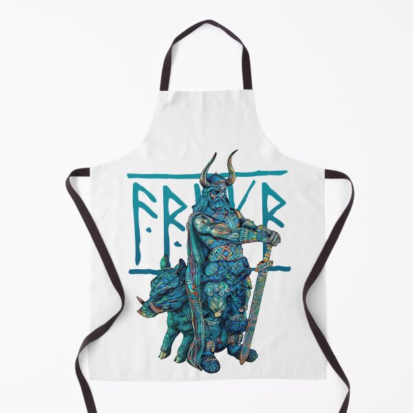 Item preview, Nordic peace and fertility God Freyr, Frey or Frej - cyan designed and sold by PrintPit.