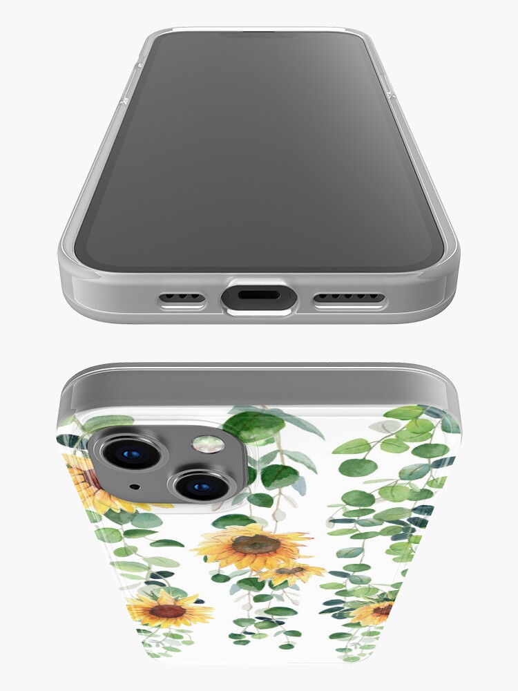 Alternate view of Eucalyptus and Sunflowers Garland iPhone Case
