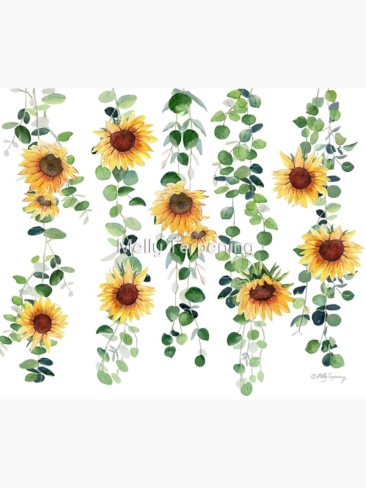 Eucalyptus and Sunflowers Garland by MellyTerp