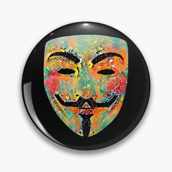 Item preview, Anonymous Guy Fawkes mask paint splatter designed and sold by PrintPit.