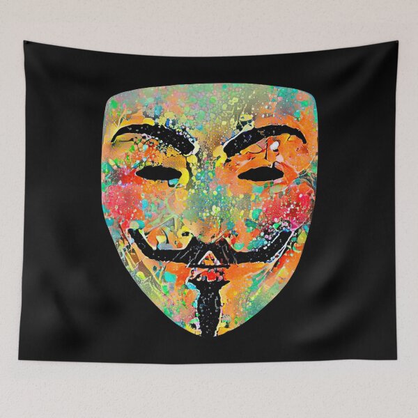 Item preview, Anonymous Guy Fawkes mask paint splatter designed and sold by PrintPit.