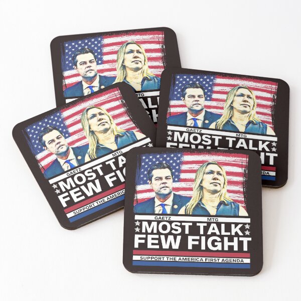Item preview, MTG Margorie Taylor Greene Matt Gaetz Most Talk Few Fight designed and sold by The Masked Designer.