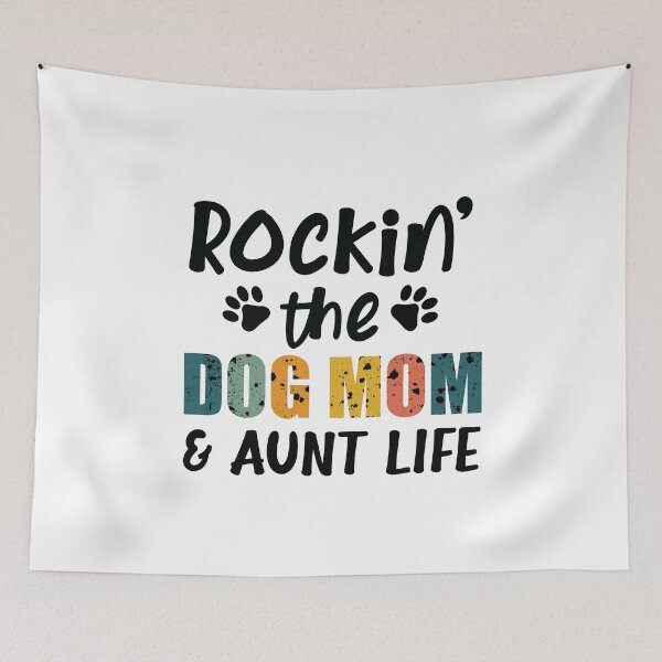 Item preview, Rockin the dog mom and aunt life, Funny Dog Mom gift  designed and sold by happy gift art.