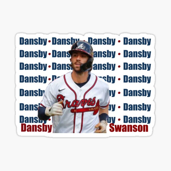 dansby swanson jersey Sticker for Sale by madisonsummey