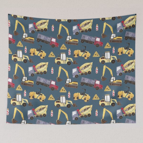 Item preview, Construction Machines (dark background) designed and sold by BonfireArt.