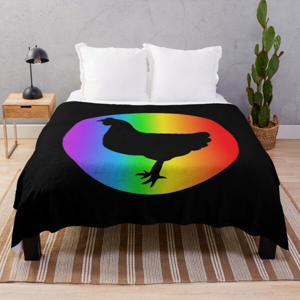 Item preview, chicken lover rainbow silhouette chicken gifts designed and sold by alaechamlal.