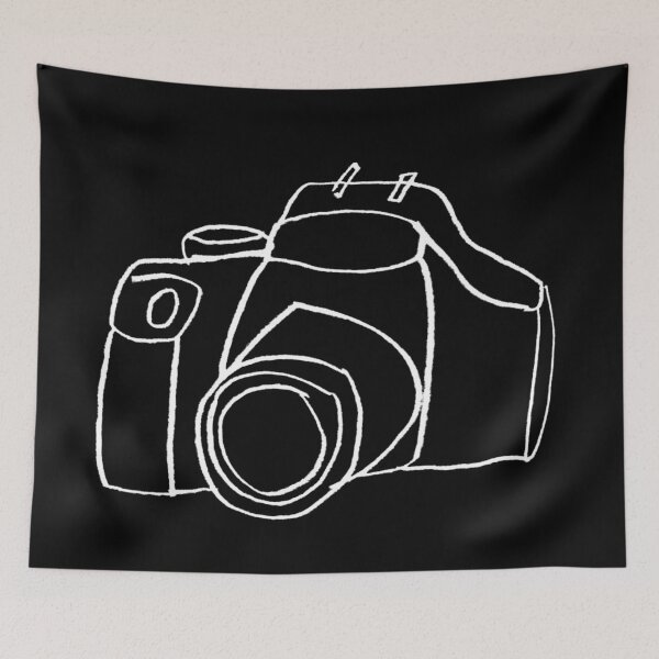 Artikelvorschau, Schwarz-Weiß-DSLR-Kamera entworfen und verkauft von badlydrawnbabe.