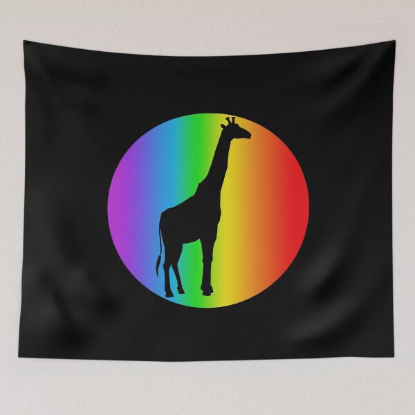 Item preview, giraffe lover rainbow silhouette giraffe gifts designed and sold by alaechamlal.