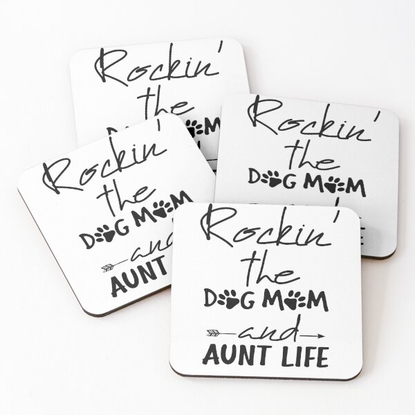 Item preview, Rockin the dog mom and aunt life, Funny Dog Mom gift  designed and sold by happy gift art.