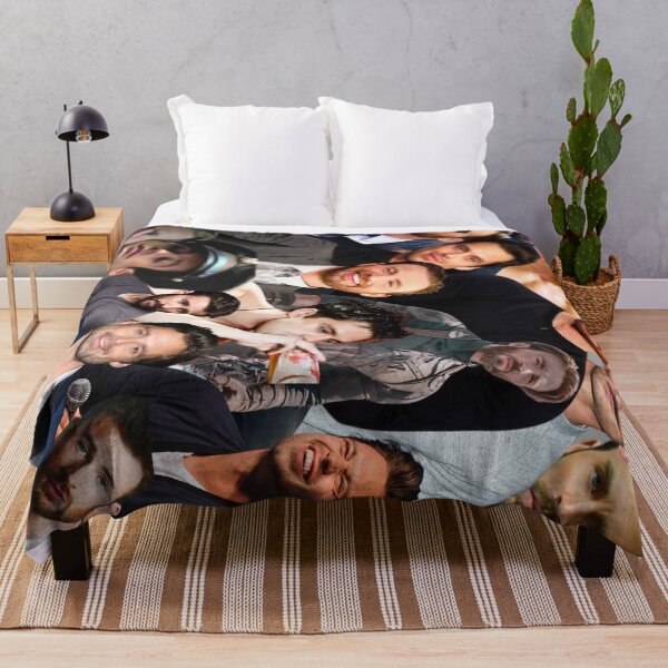 Chris Evans and Sebastian Stan Collage Merch Throw Blanket