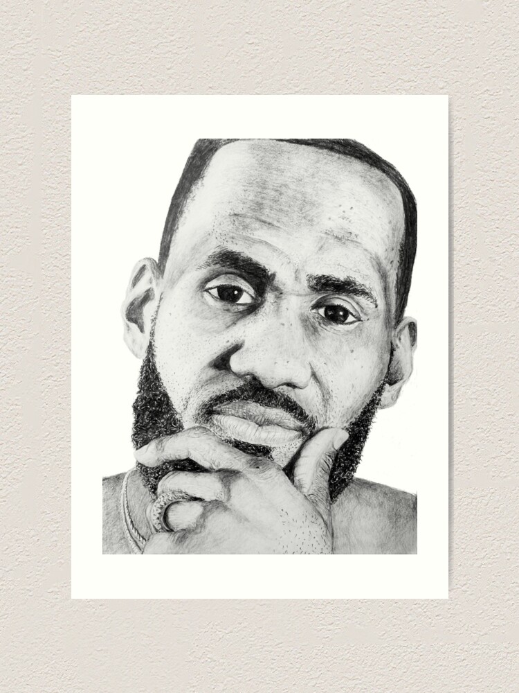 Lebron James Drawing 8x10 Pencil Drawing print 