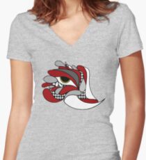 Alabama Elephant Hounds tooth Eye Fitted V-Neck T-Shirt