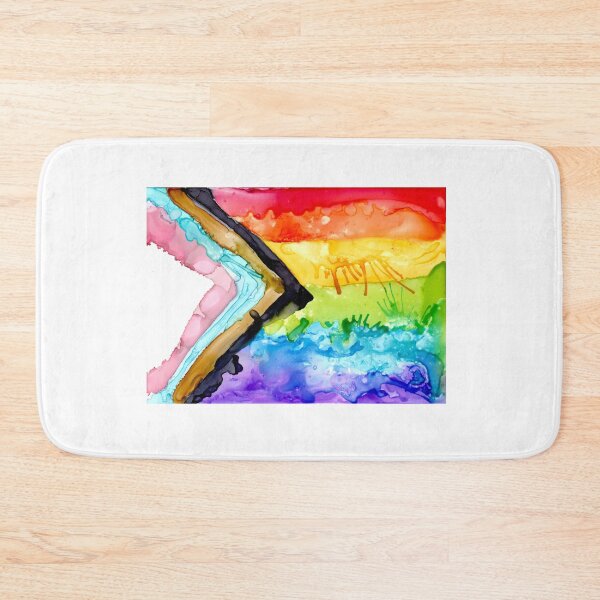 Item preview, Inclusive Pride Flag (Alcohol ink and mixed media pour) designed and sold by RoxyTocin.