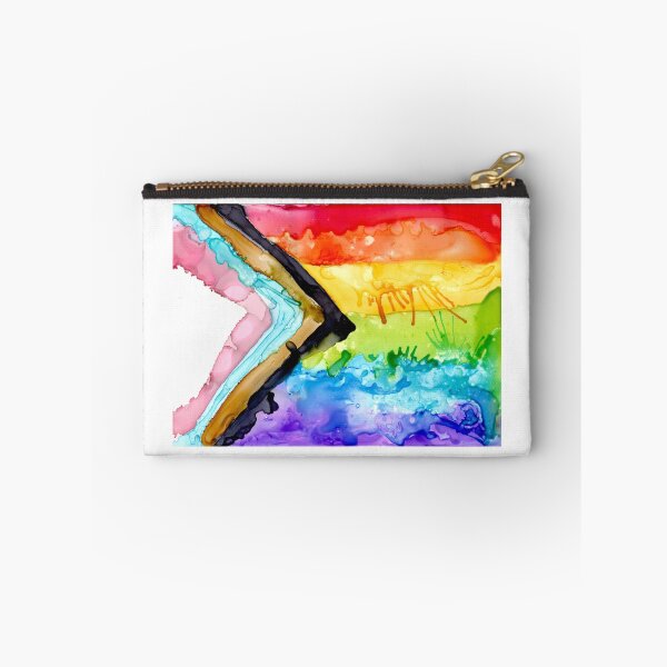 Item preview, Bandera del orgullo inclusivo (tinta con alcohol y medios mixtos) designed and sold by RoxyTocin.