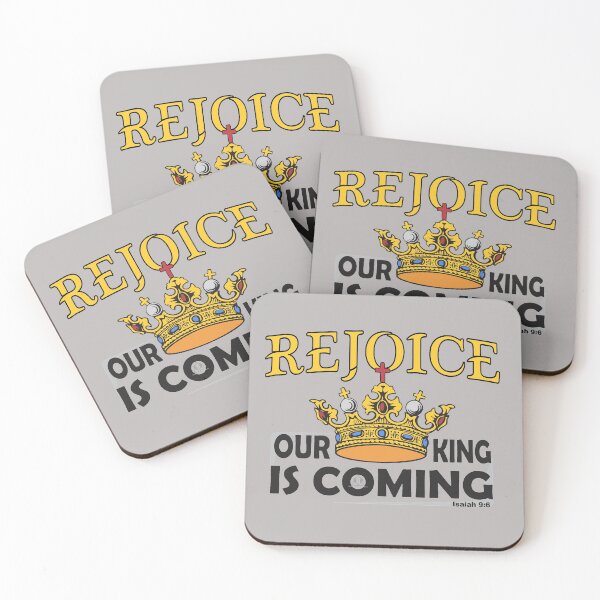 Item preview, REJOICE OUR KING IS COMING ISAIAH 9:6 Bible Inspired Design designed and sold by ej-sulu.
