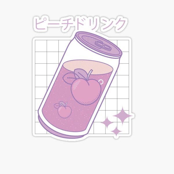 Kawaii peach milk 90s japanese aesthetic' Sticker