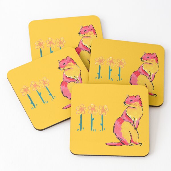Item preview, Sweet lil stoat (Yellow Variation) designed and sold by studioemrose.