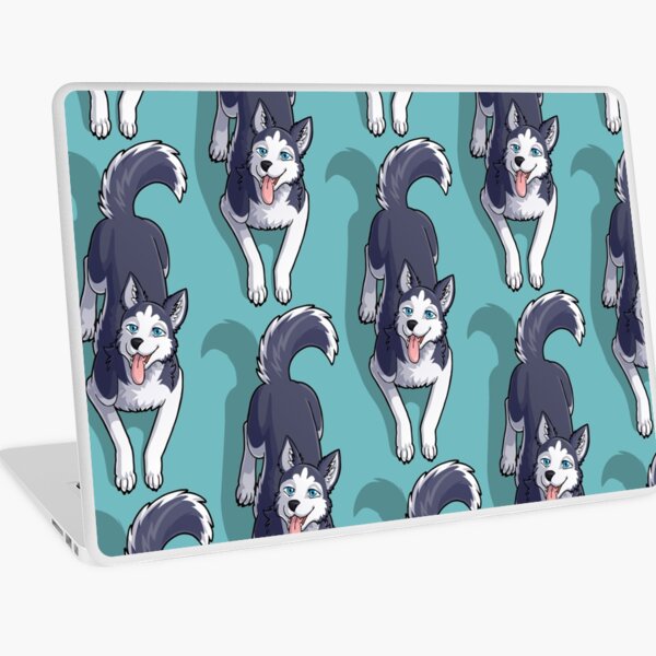 Husky Sitting Laptop Skin