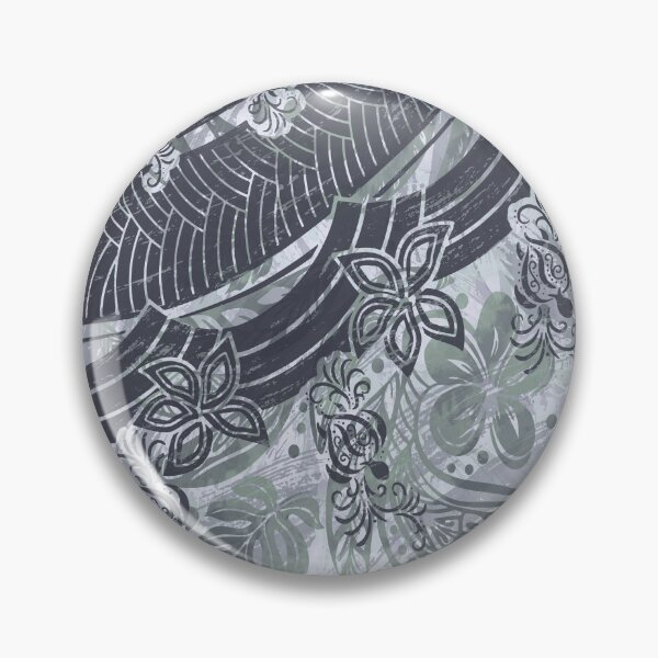 Item preview, Polynesian - Hawaiian - Samoan - Slate Tribal Floral designed and sold by sunnthreads.