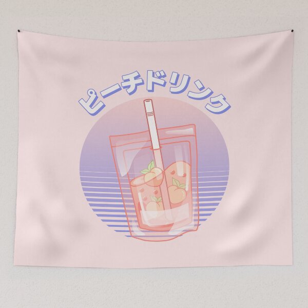 Item preview, 90s japanese aesthetic peach juice designed and sold by TamGustam.