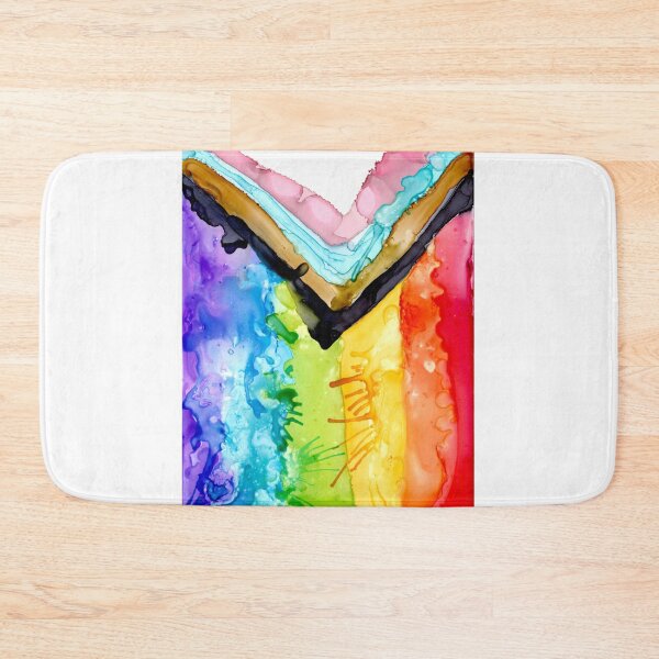 Item preview, Inclusive Pride Flag (Alcohol ink and mixed media pour) designed and sold by RoxyTocin.