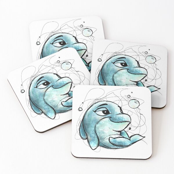 Artikelvorschau, Dolphin Scribble Critter Aufkleber entworfen und verkauft von AmberCheever.