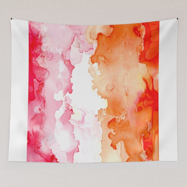 Item preview, Lesbian Pride Flag (Alcohol ink pour, vertical) designed and sold by RoxyTocin.