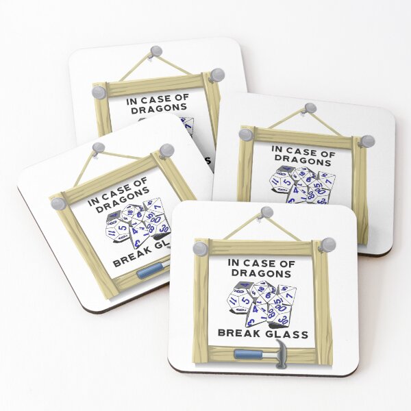 Item preview, In case of dragons - break the glass - d20 designed and sold by MerchActually.