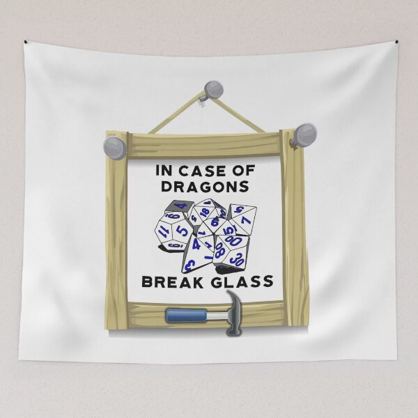 Item preview, In case of dragons - break the glass - d20 designed and sold by MerchActually.