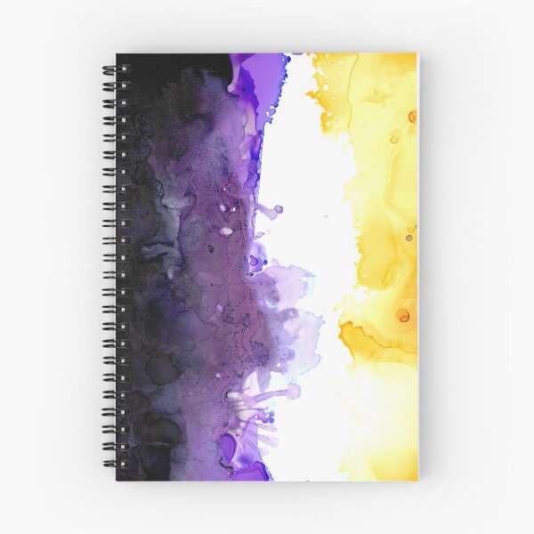 Item preview, Bandera de orgullo no binario (vertido de tinta con alcohol, vertical) designed and sold by RoxyTocin.