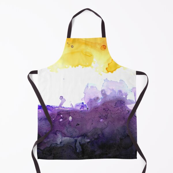 Item preview, Nonbinary Pride Flag (Alcohol Ink pour, horizontal) designed and sold by RoxyTocin.