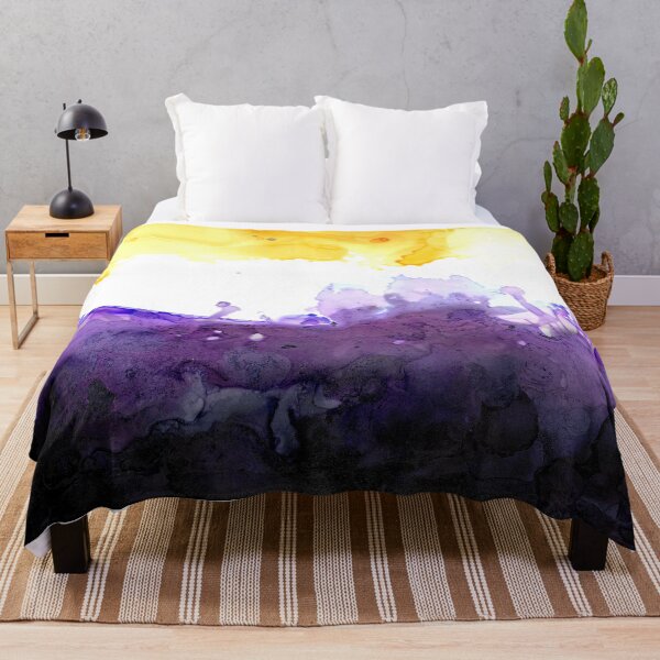 Item preview, Nonbinary Pride Flag (Alcohol Ink pour, horizontal) designed and sold by RoxyTocin.
