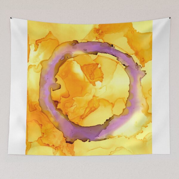 Item preview, Intersex Pride Flag (alcohol ink painting, vertical) designed and sold by RoxyTocin.