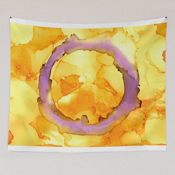 Item preview, Intersex Pride Flag (Alcohol ink pour, Horizontal)  designed and sold by RoxyTocin.